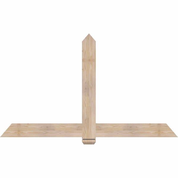 Ekena Millwork Eugene Smooth Timber Gable Bracket, Douglas Fir, 72"W x 42"H x 1 1/2"D x 5 1/2"F, 14/12 Pitch GBW072X42X0206EUG00SDF - main